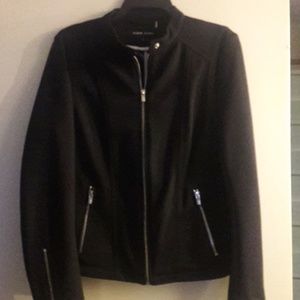 Black blazer with snap collar